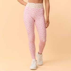 NWT! Popflex Target X Blogilates Women’s Ruched Waist Leggings Pink Floral XL